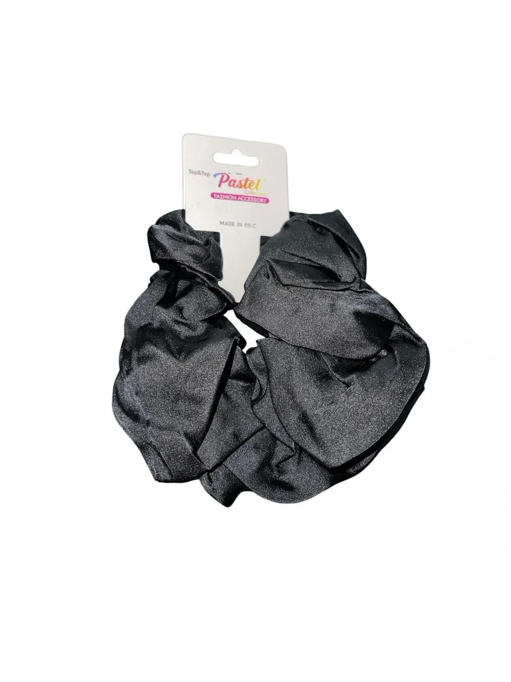 FABRIC BLACK ELASTIC HAIR SCRUNCHY